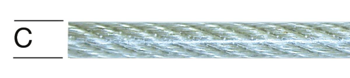 PVC COATED STEEL ROPE 4/6MM 6X7
