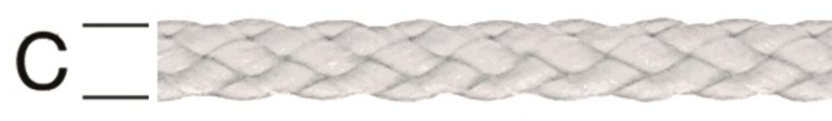 POLYPROPYLENE ROPE BRAIDED WHITE 4MM