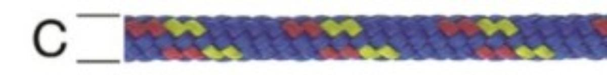 POLYPROPYLENE ROPE BRAIDED PATTERNED 4MM