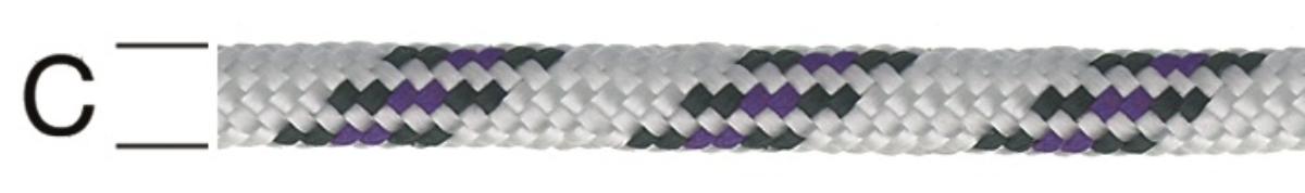 POLYPROPYLENE ROPE BRAIDED PATTERNED 10MM