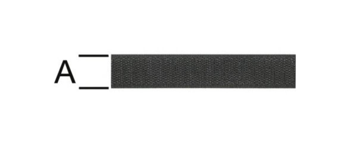 VELCRO TAPE 20MM A-SIDE BLACK