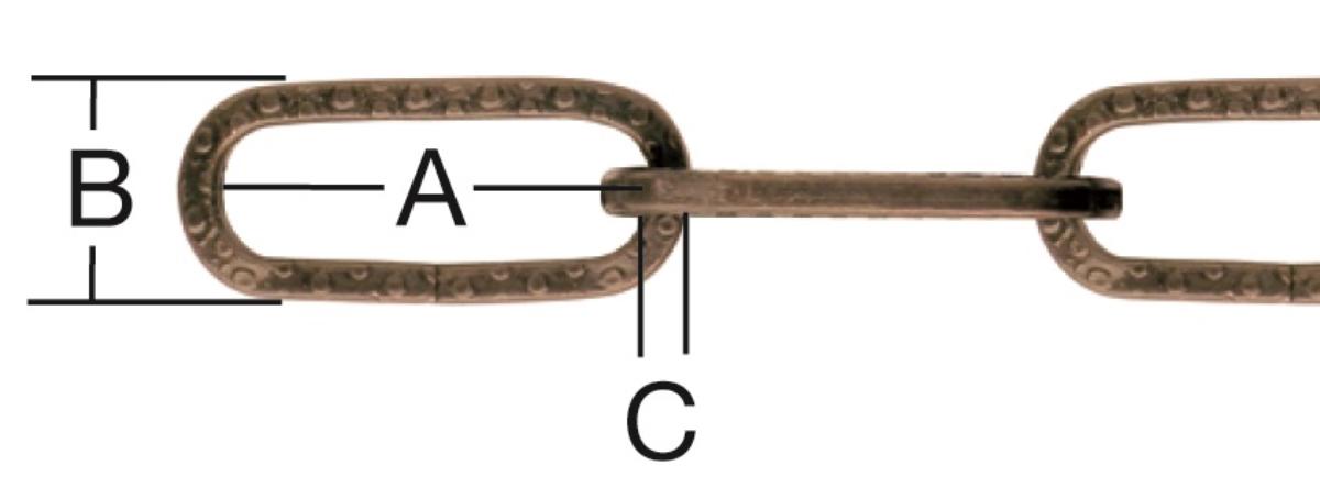 STEEL CHAIN WITH COPPER COATING 3MM