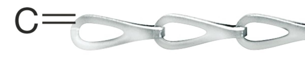 CHAIN - PATENT 0.4MM BRASS CHROMED