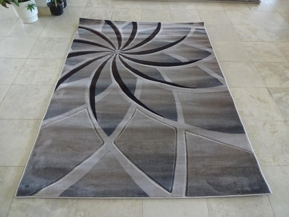 CARPET GEO HAND CUT 80X150CM BEIGE
