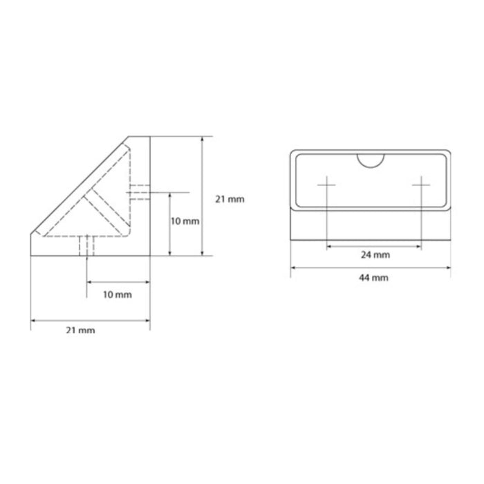 CORNER ASSEMBLY BLACK 8 PCS