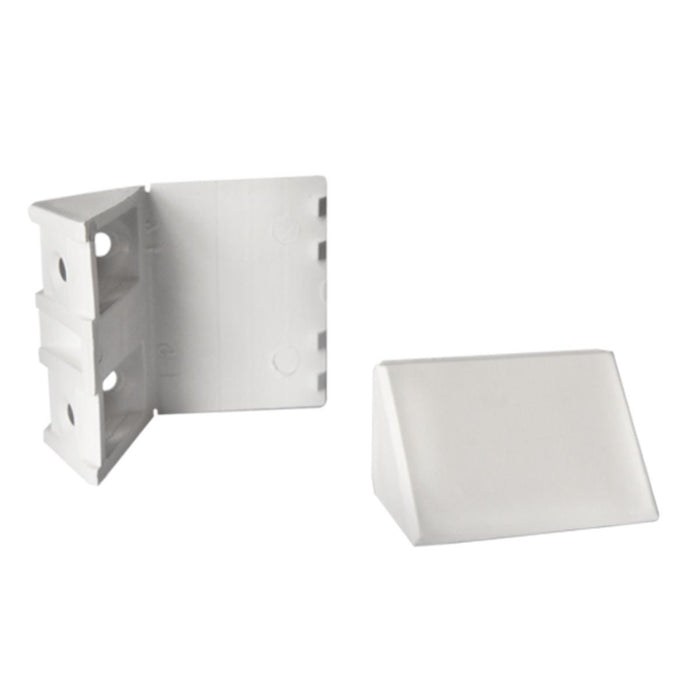 CORNER ASSEMBLY 28X11MM WHITE 8 PCS