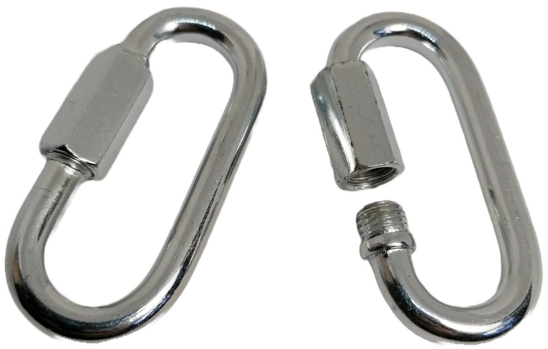 CARABINER OVAL WITH NUT 4MM BMONTAGE 2PCS