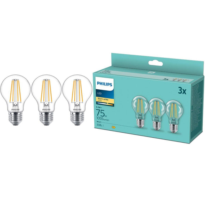 LED LAMP 75W A60 E27 3000K 3 PCS