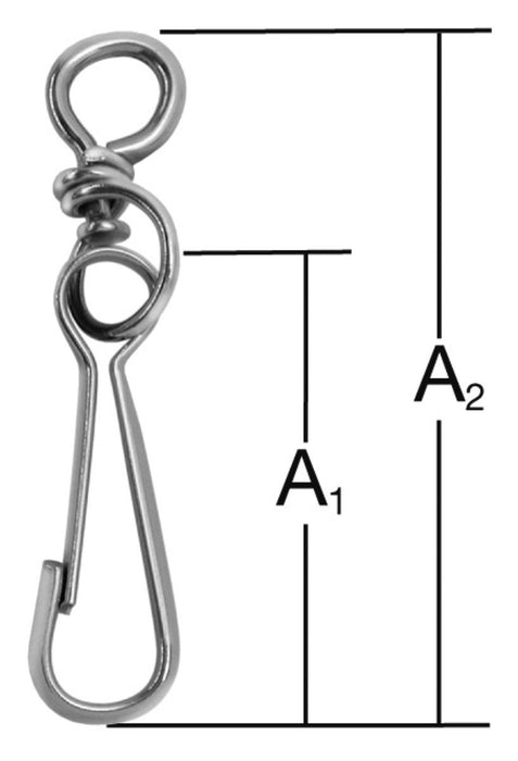 SIMPLEX HOOK WITH SWIVEL 39/71MM 2PCS.