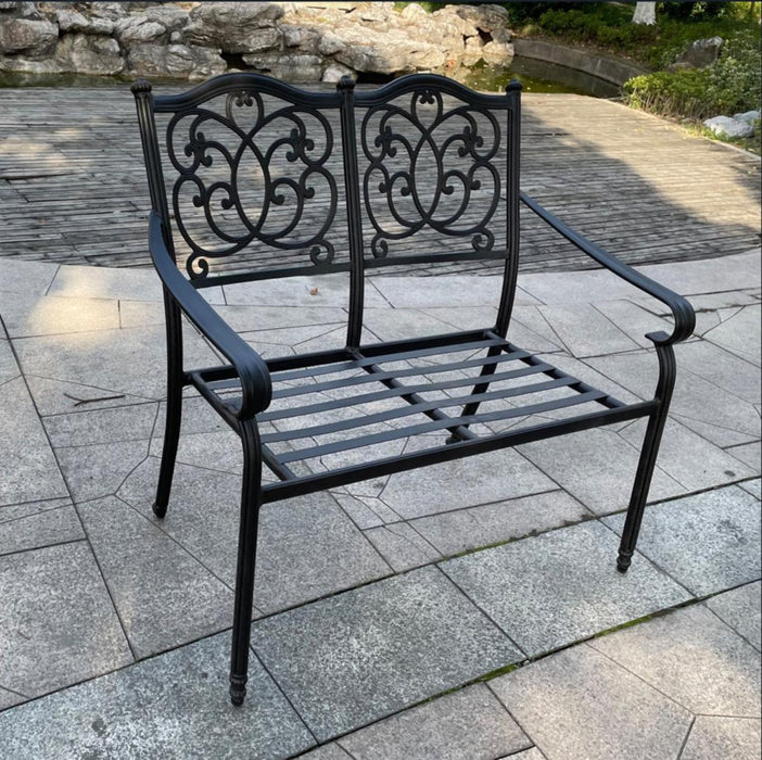 BENCH ARTHUR ALUMINUM WITH CUSHION