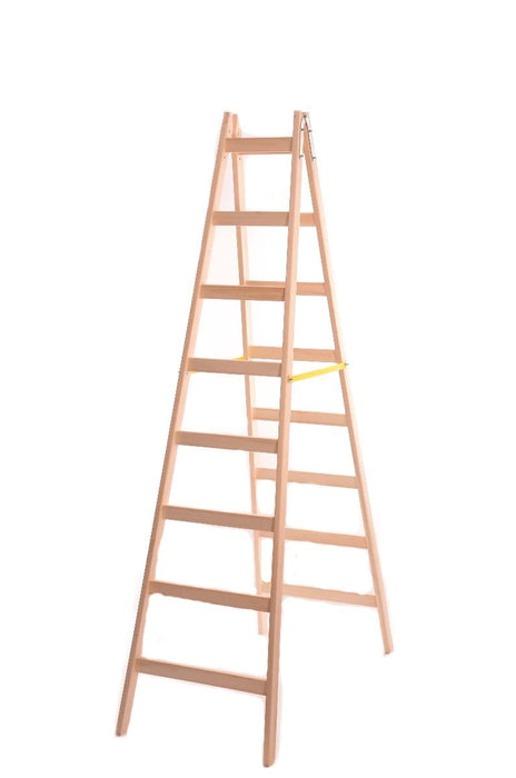 WOODEN LADDER 2X8 STEPS 250CM 150KG