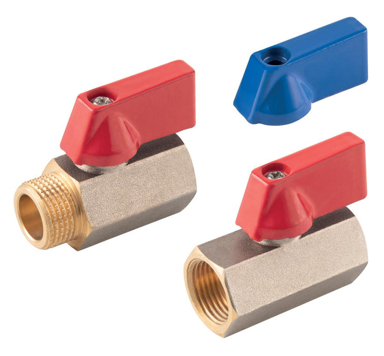 FAUCET SPHERICAL MINI FERRO 1/2'' FLUID RED