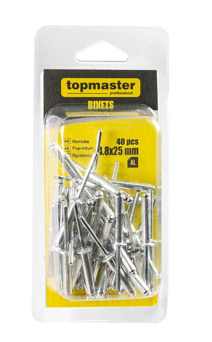 RIVETS 4.8X25MM 40PCS TMP