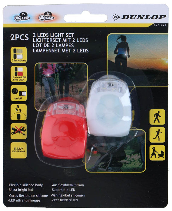 LIGHTS KIT FOR BICYCLE LED 2PCS DUNLOP