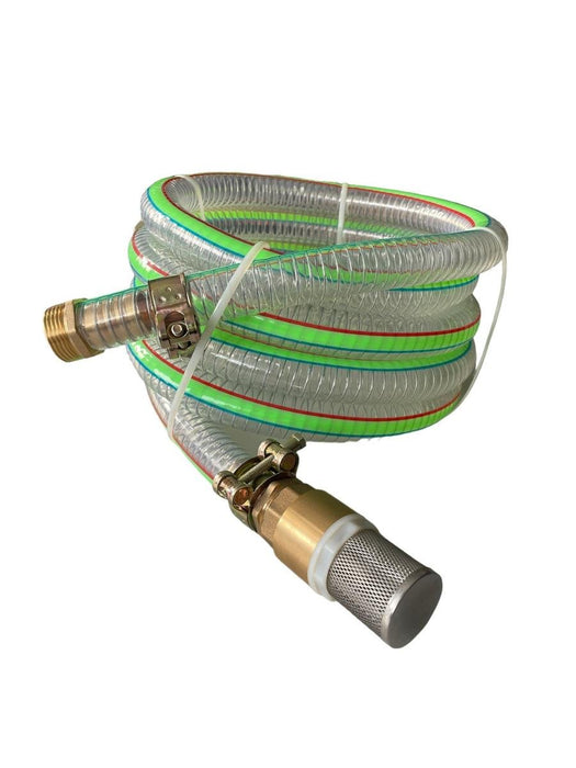 SUCTION HOSE 7M WITH VALVE AND CONNECTIONS