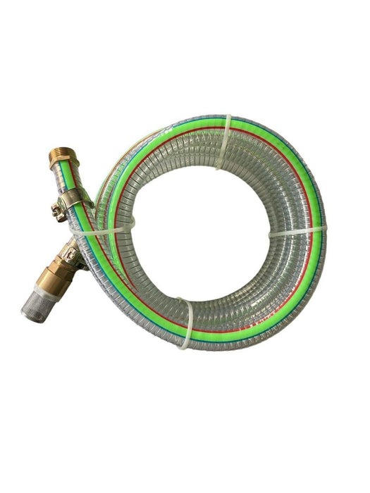 SUCTION HOSE 7M WITH VALVE AND CONNECTIONS