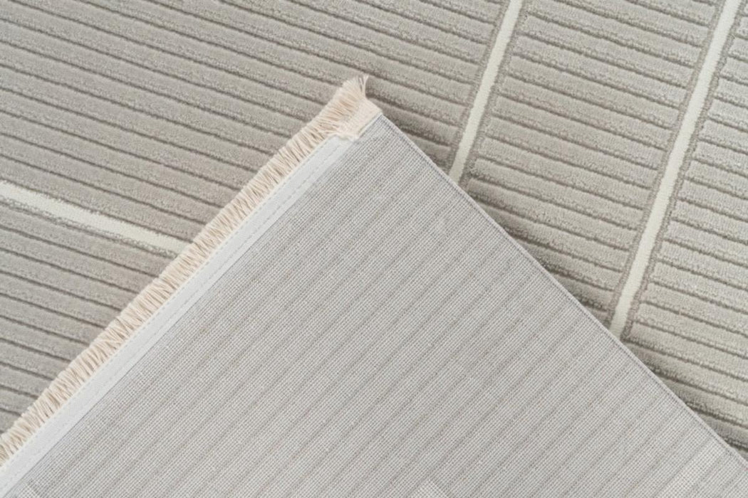 CARPET ELIF 80/150CM SILVER RECTANGLES