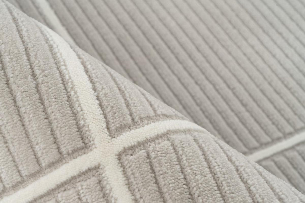 CARPET ELIF 80/150CM SILVER RECTANGLES