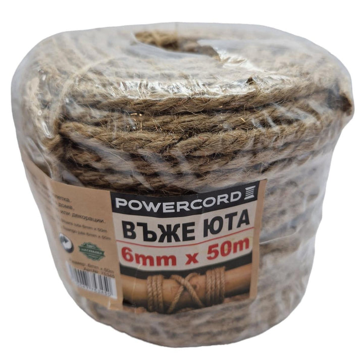 JUTE ROPE 6MM X 50M