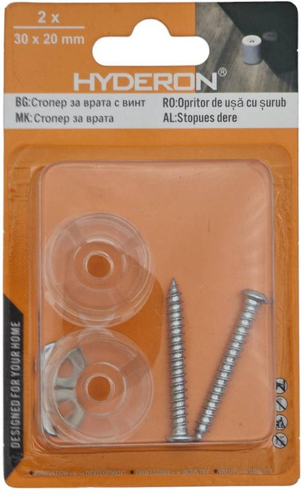 DOOR STOPPER HSC-30P CLEAR WITH SCREW
