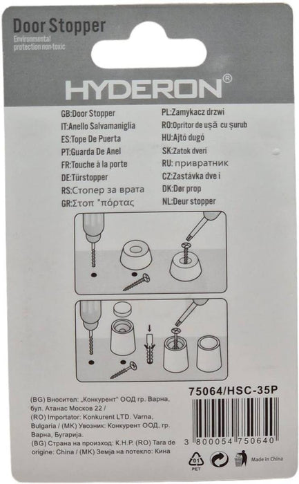 DOOR STOPPER HSC-35P CLEAR WITH SCREW