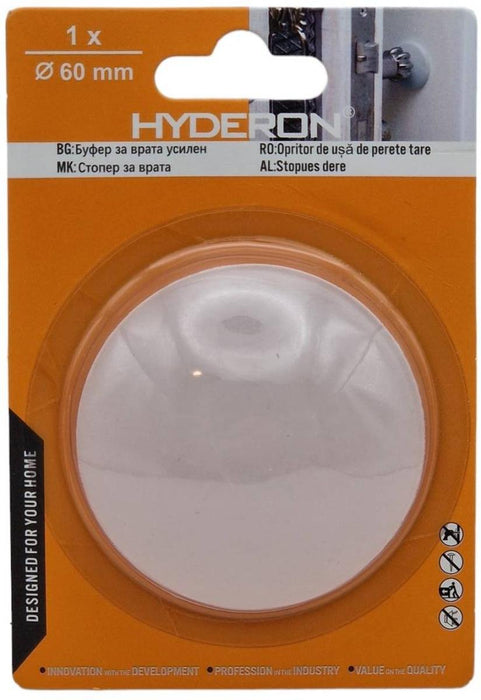DOOR BUMPER REINFORCED HB-603 TRANSPARENT 60MM