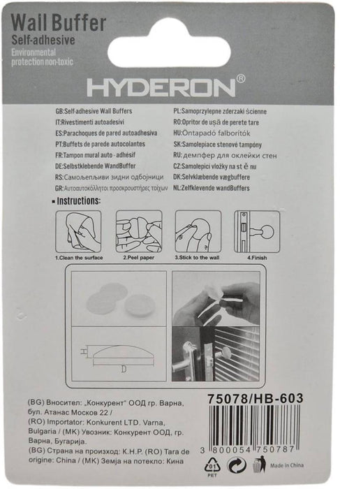 DOOR BUMPER REINFORCED HB-603 TRANSPARENT 60MM