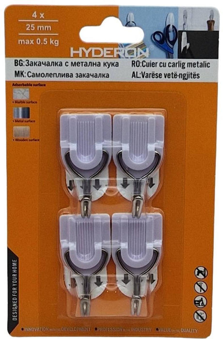 HANGER HC-25 WHITE 25MM 4 PCS