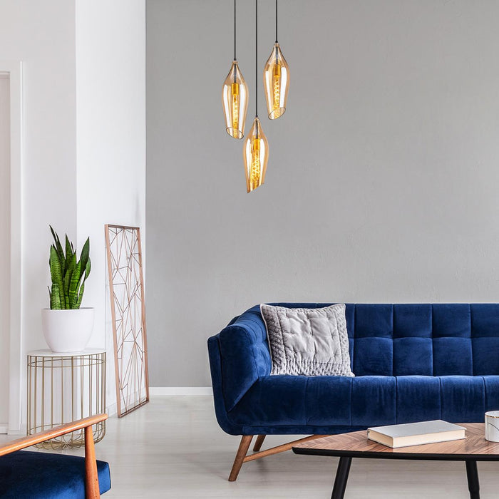 CHANDELIER BELLINI E27 3X60W D30CM