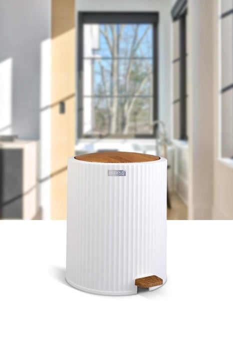 BATHROOM BASKET WITH PEDAL COLESIUM 5 L WHITE