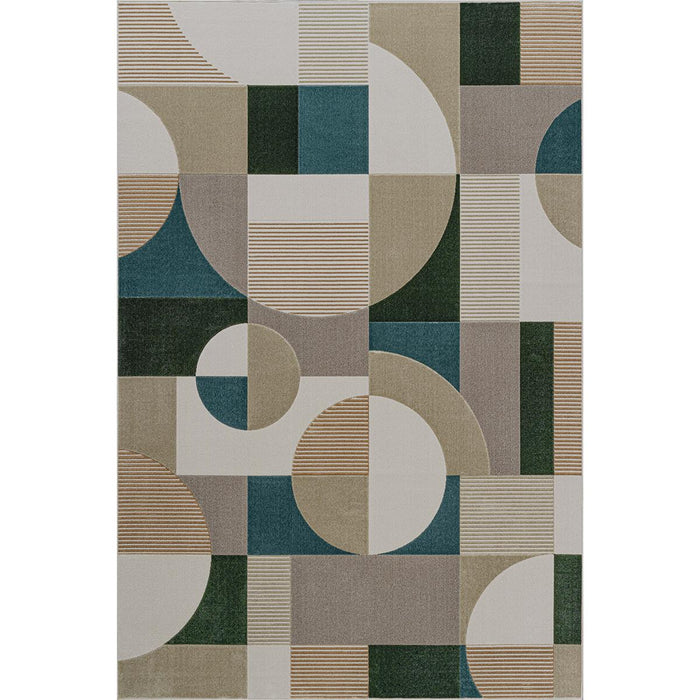 MILANO CARPET ROUND SQUARES BLUE 80X150