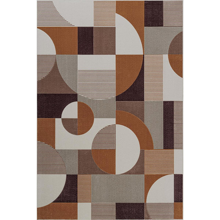 MILANO CARPET ROUND SQUARES ORANGE 200X