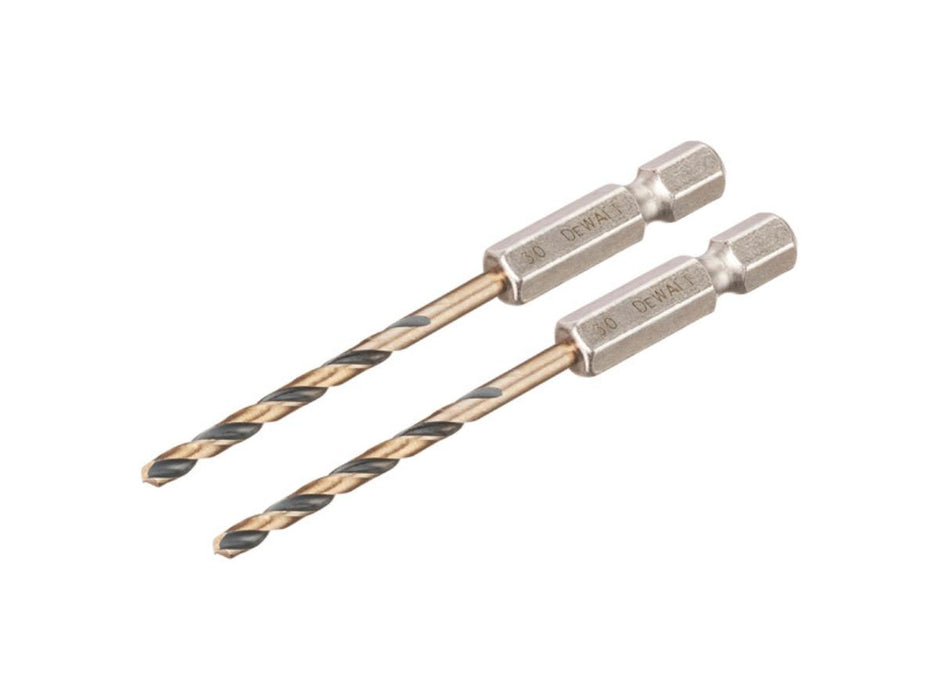 METAL DRILL BIT 3.0MM HEX DEWALT 2PCS