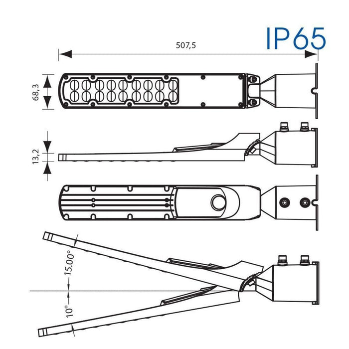 LED LIGHT BODY STRADA IP65 50W HUMIDIFIER.