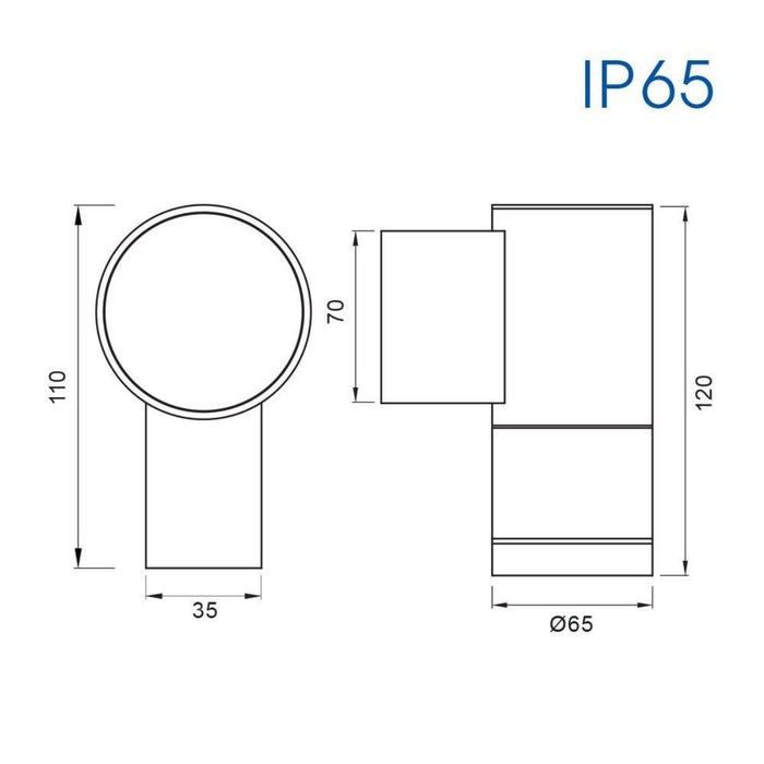 LED FLUID BERGAMO BLACK 1X35W IP65