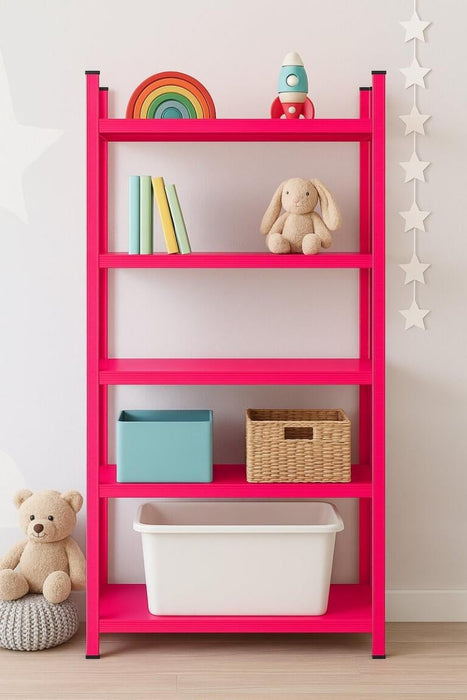 METAL RACK 150X75X40CM 5X80KG PINK