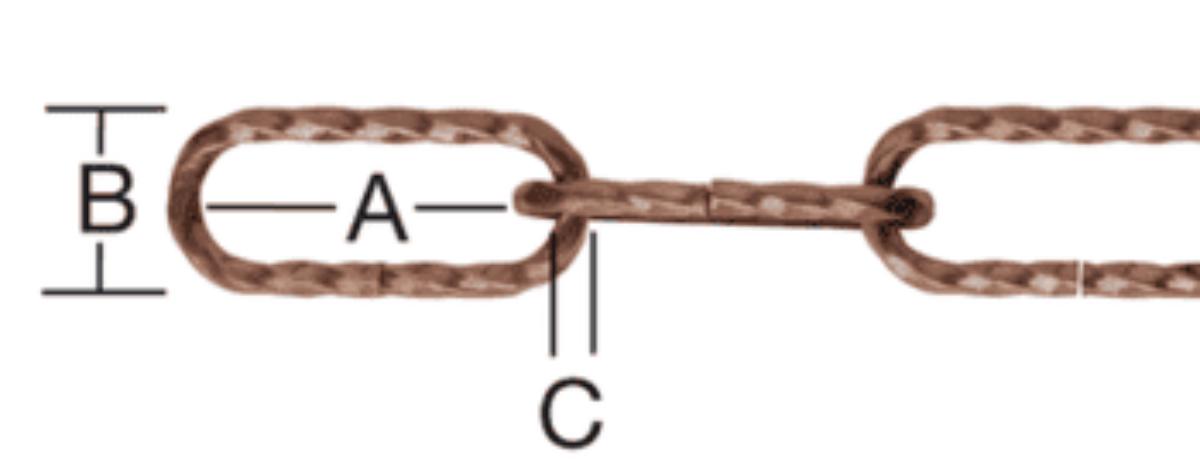 DECORATIVE COPPER CHAIN 3.8MM 110/22KG