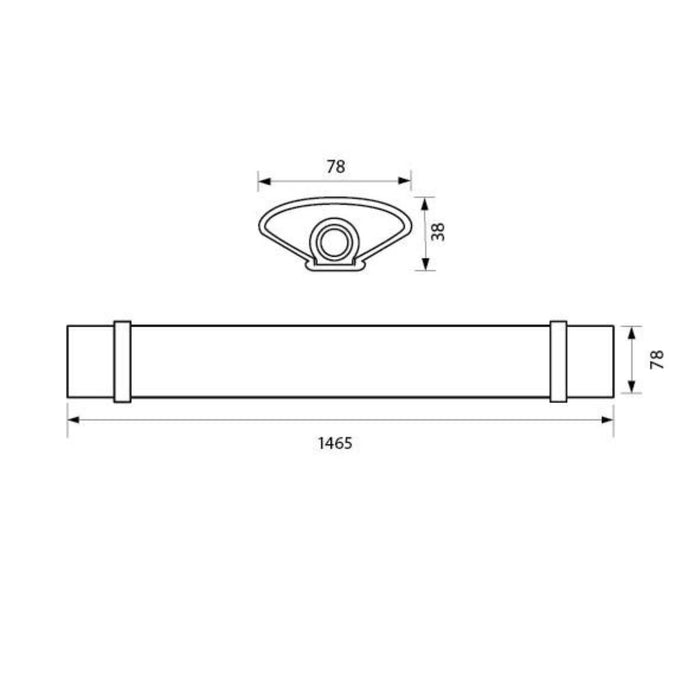 LED LIGHT KENT 45W 3825LM IP65 150CM