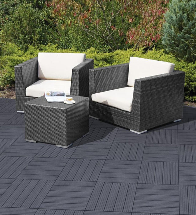 DECKING TILE COSMO GRAPHITE 30X30CM 6PCS