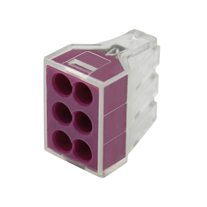 QUICK CONNECTOR 6X0.75-2.5MM2 PURPLE COMMEL