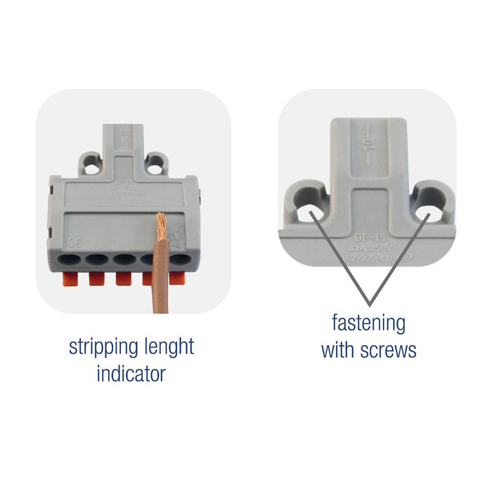 QUICK CONNECTOR 1P/2X0.2-4MM2 COMMEL