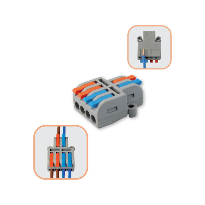 QUICK CONNECTOR 2P/4X0.2-4MM2 COMMEL