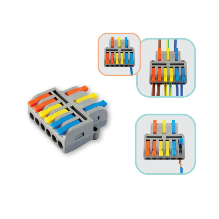 QUICK CONNECTOR 3P/6X0.2-4MM2 COMMEL