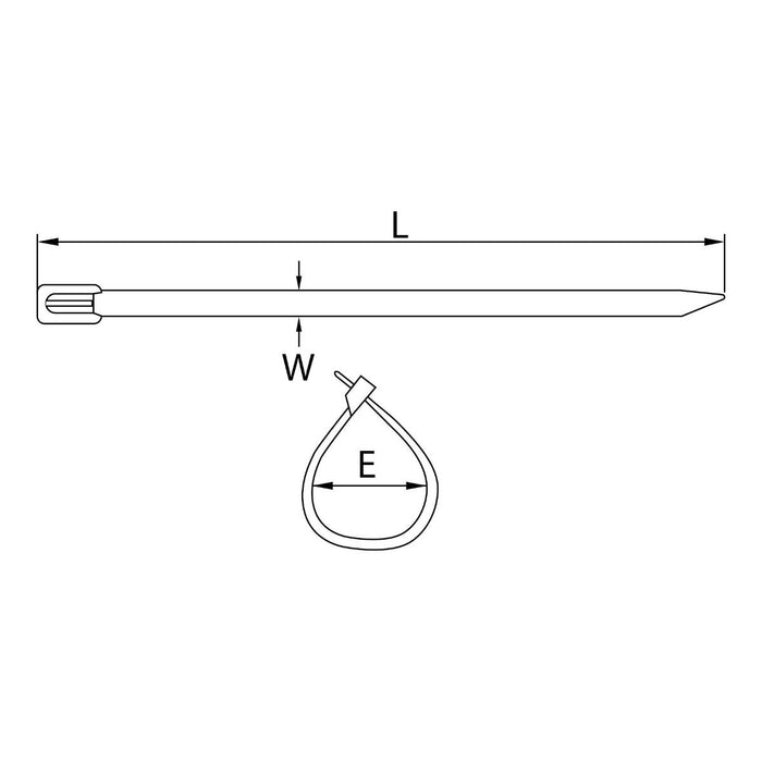 CABLE TIE STEEL 200X4.6MM COMMEL