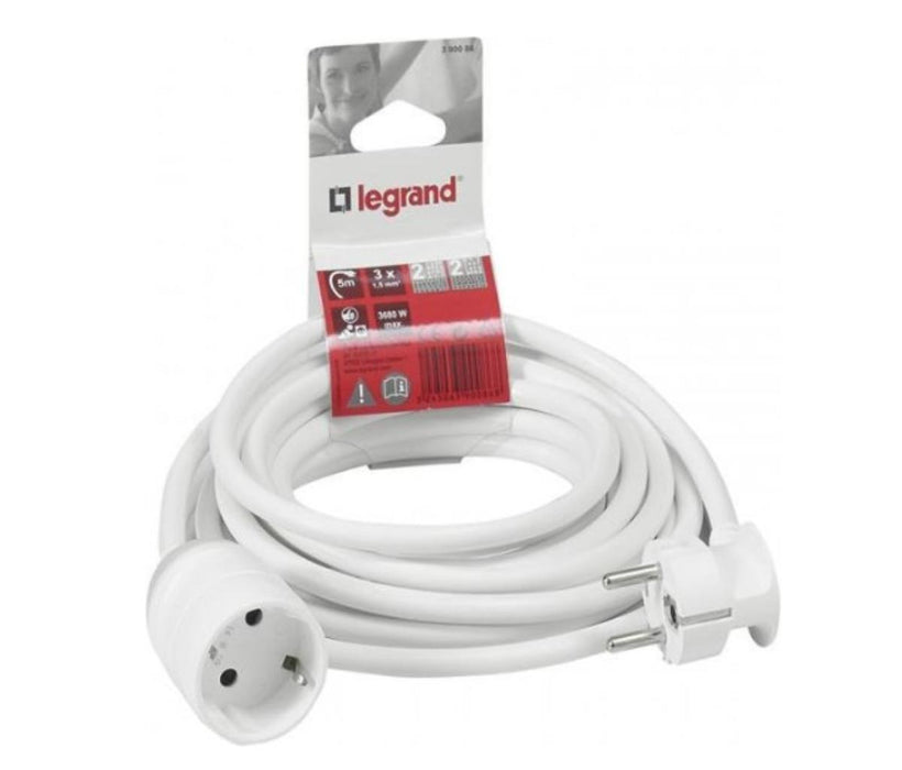 EXTENSION CORD STANDARD 3M 3G 1.5 MM² WHITE