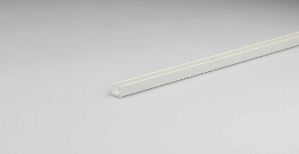 PVC U-PROFILE 10X21MM/1M WHITE