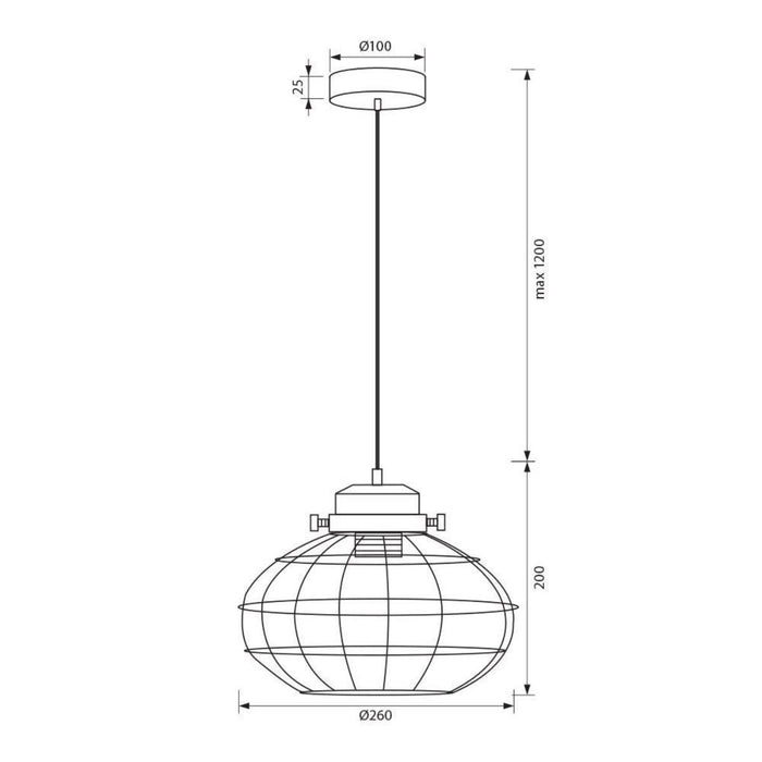 PENDEL BERNARD-O 1ХЭ27 230V BLACK