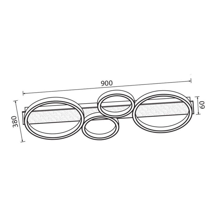 LED CEILING LAMP MATTEO-C 38W 3000-6400K BLACK
