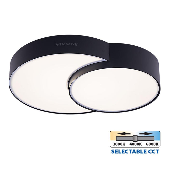 LED CEILING PEBBLE 35W 3000-6000K BLACK