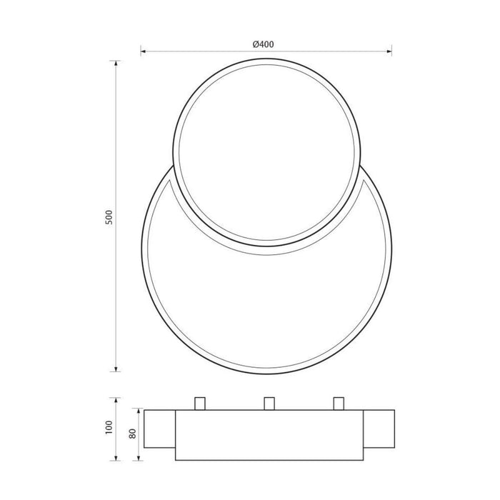 LED CEILING PEBBLE 35W 3000-6000K BLACK